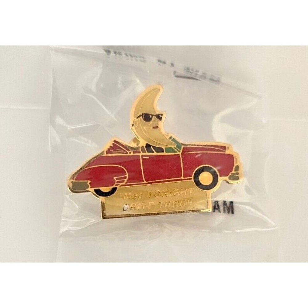 Vintage Mac Tonight Drive Thru McDonald's Employee Hat Pin Rare